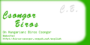 csongor biros business card